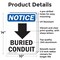 Signmission Buried Conduit (Down Arrow), 10 in W x Rectangle, Aluminum OS-2PACK-NS-A-1014-V-10402 - alternate 2